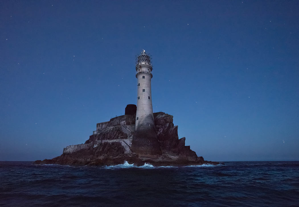 Fastnet Lighthouse with the stars at night