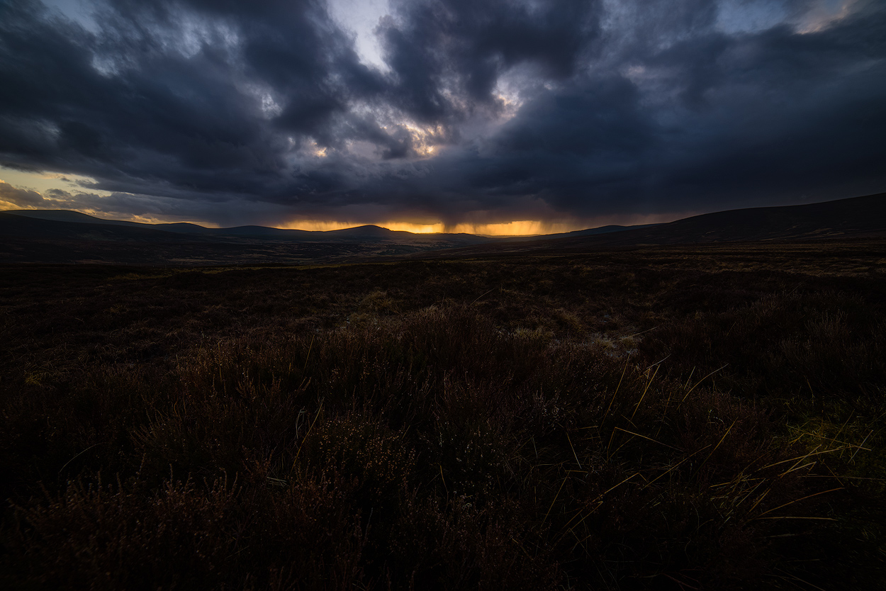 Heavy stormy clouds above Wicklow Mountains